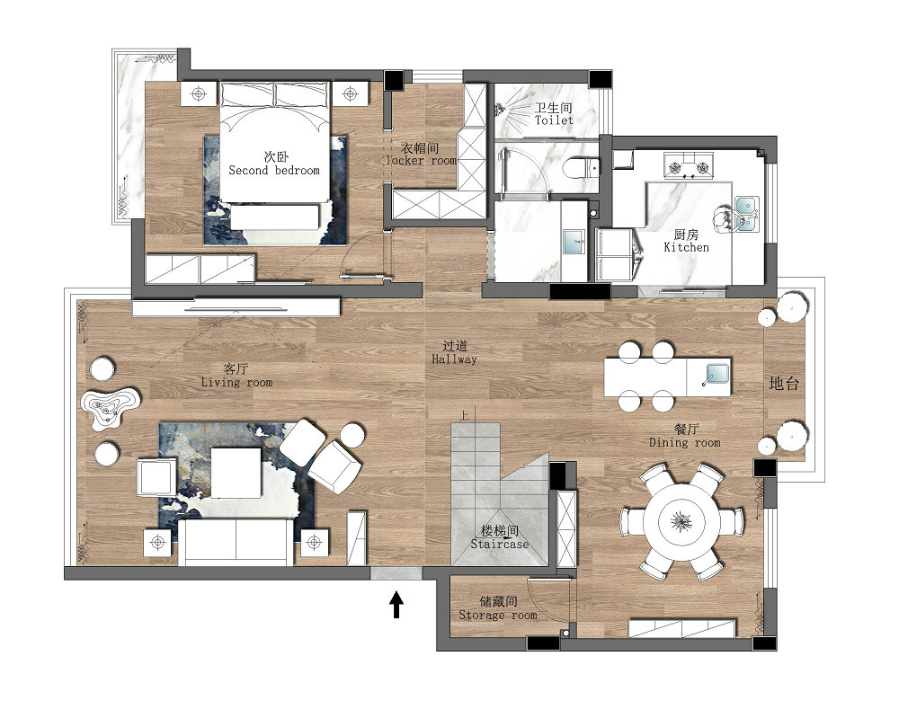 鏡湖園260平森系原木風(fēng)裝修效果圖 鏡湖園260平森系原木風(fēng)裝修效果圖