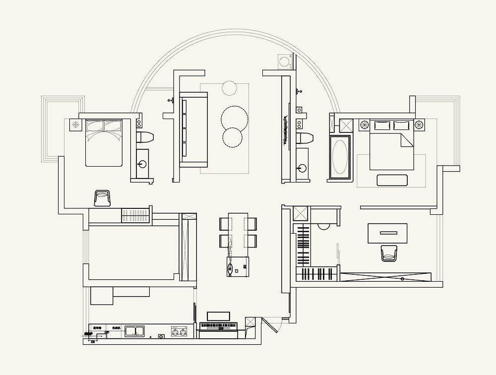 安順家園169平法式復古風格裝修效果圖 安順家園169平法式復古風格裝修效果圖
