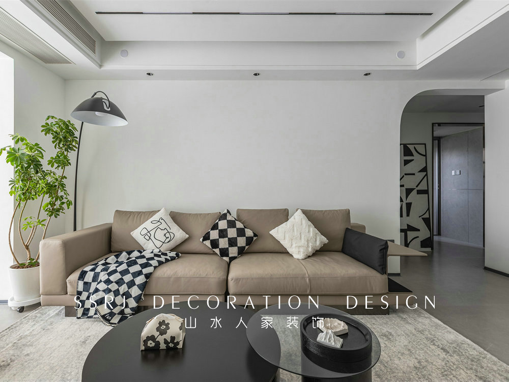 中建鉑公館126平極簡風格裝修效果圖