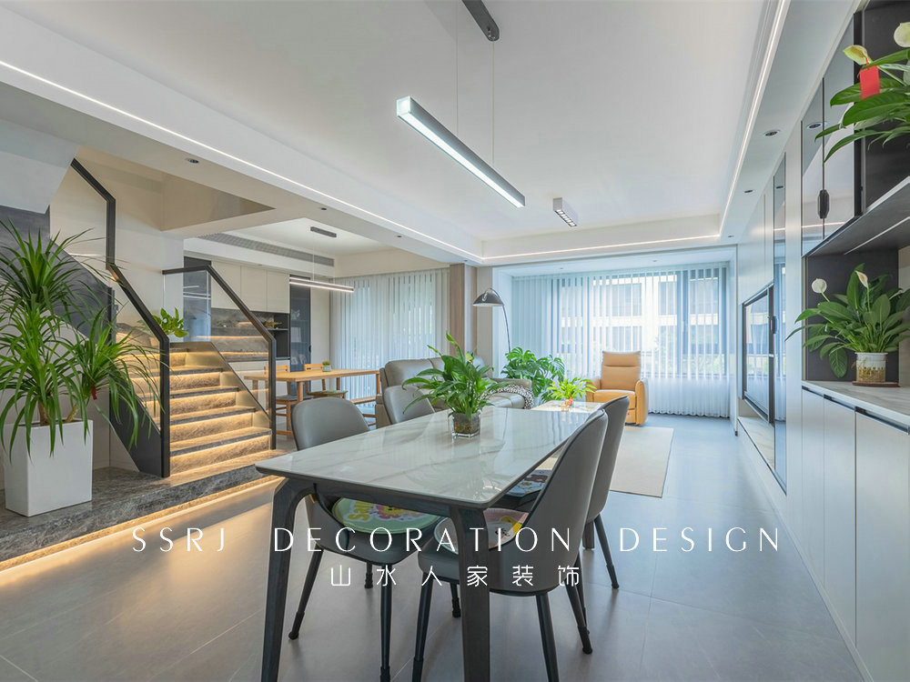 龍湖云峰原著150平現代風格裝修效果圖