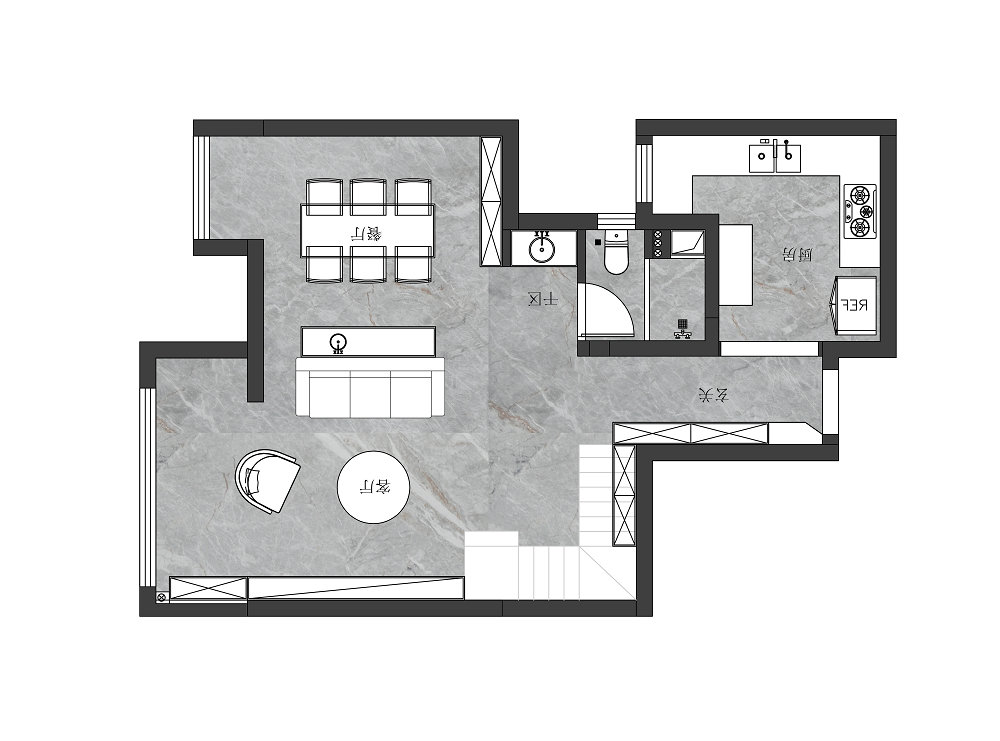 萬豪世紀(jì)天街143平現(xiàn)代法式風(fēng)格裝修效果圖