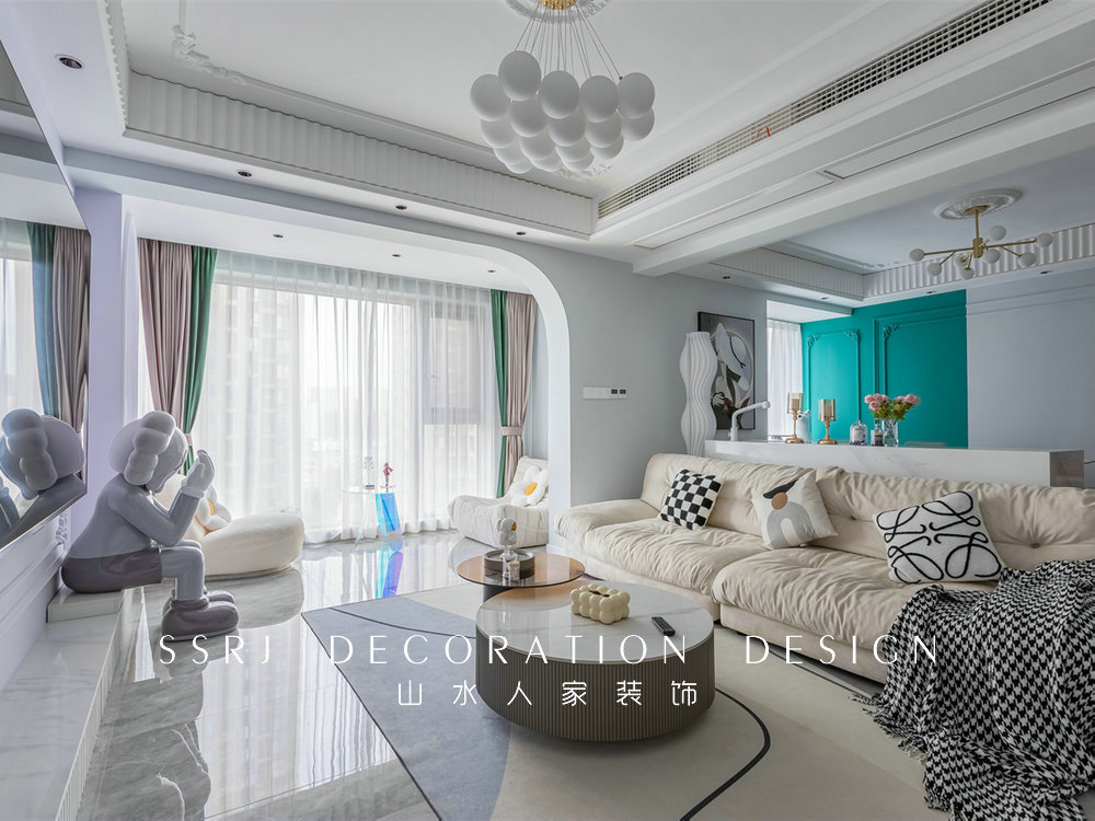 萬豪世紀(jì)天街143平現(xiàn)代法式風(fēng)格裝修效果圖