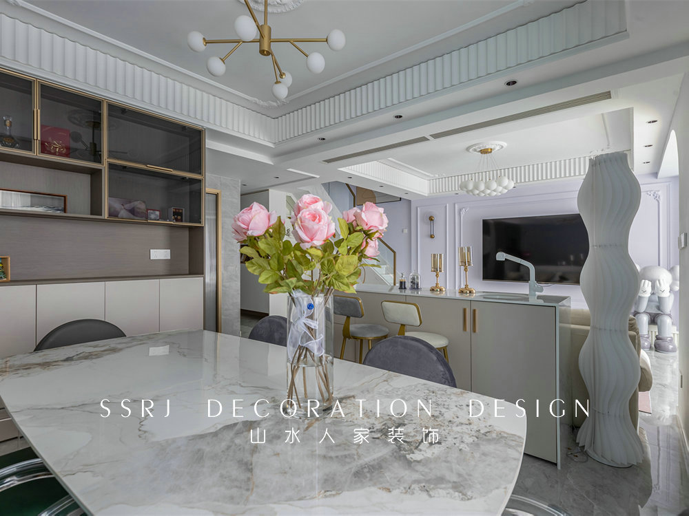 萬豪世紀(jì)天街143平現(xiàn)代法式風(fēng)格裝修效果圖