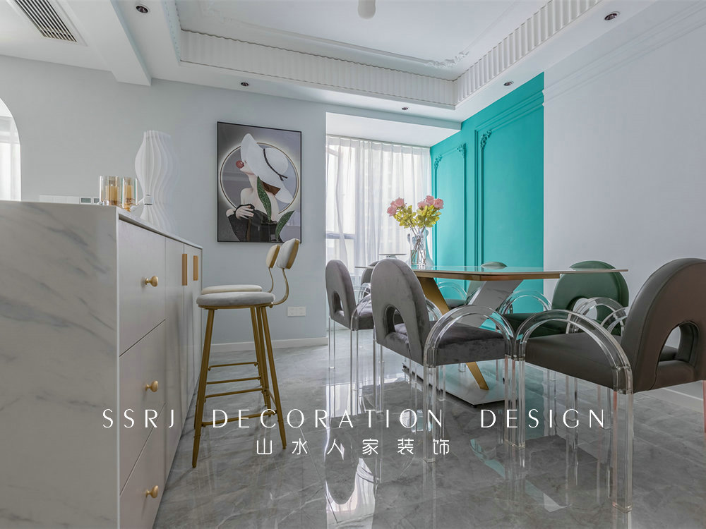 萬豪世紀(jì)天街143平現(xiàn)代法式風(fēng)格裝修效果圖