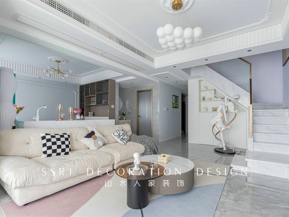 萬豪世紀(jì)天街143平現(xiàn)代法式風(fēng)格裝修效果圖