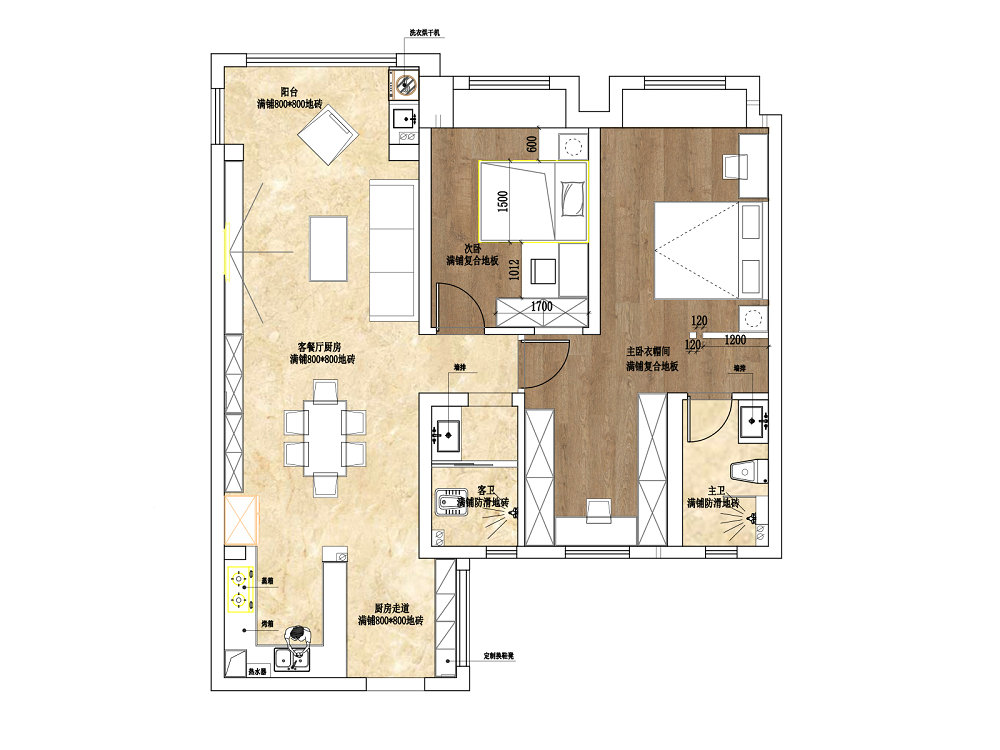 盤(pán)龍城梅苑114平現(xiàn)代風(fēng)格裝修效果圖