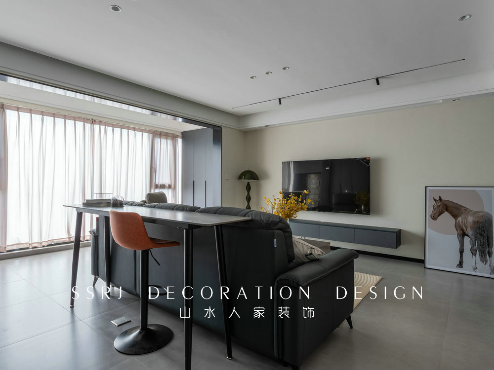 華僑城歡樂天際129平現(xiàn)代風(fēng)格裝修效果圖