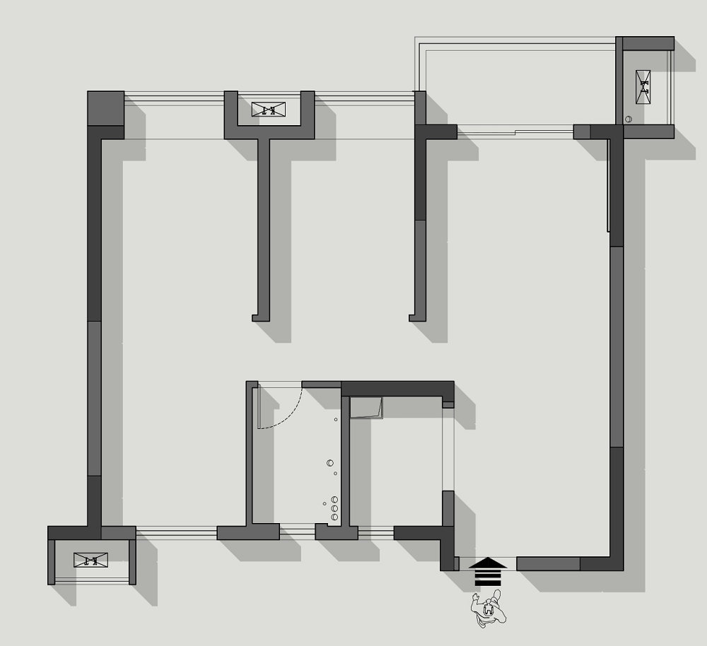 融創(chuàng)城94平法式復古風格裝修效果圖