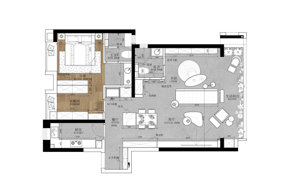 望江府115平現(xiàn)代簡(jiǎn)約風(fēng)格裝修效果圖