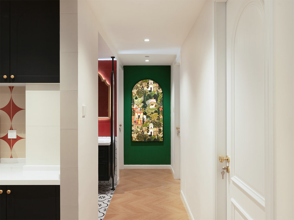 中建鉑公館106平法式復古風格裝修效果圖