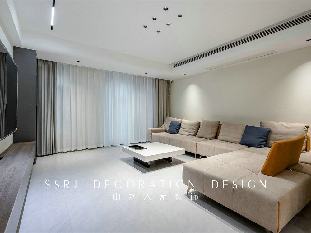 綠地中央廣場320平現(xiàn)代風格裝修效果圖