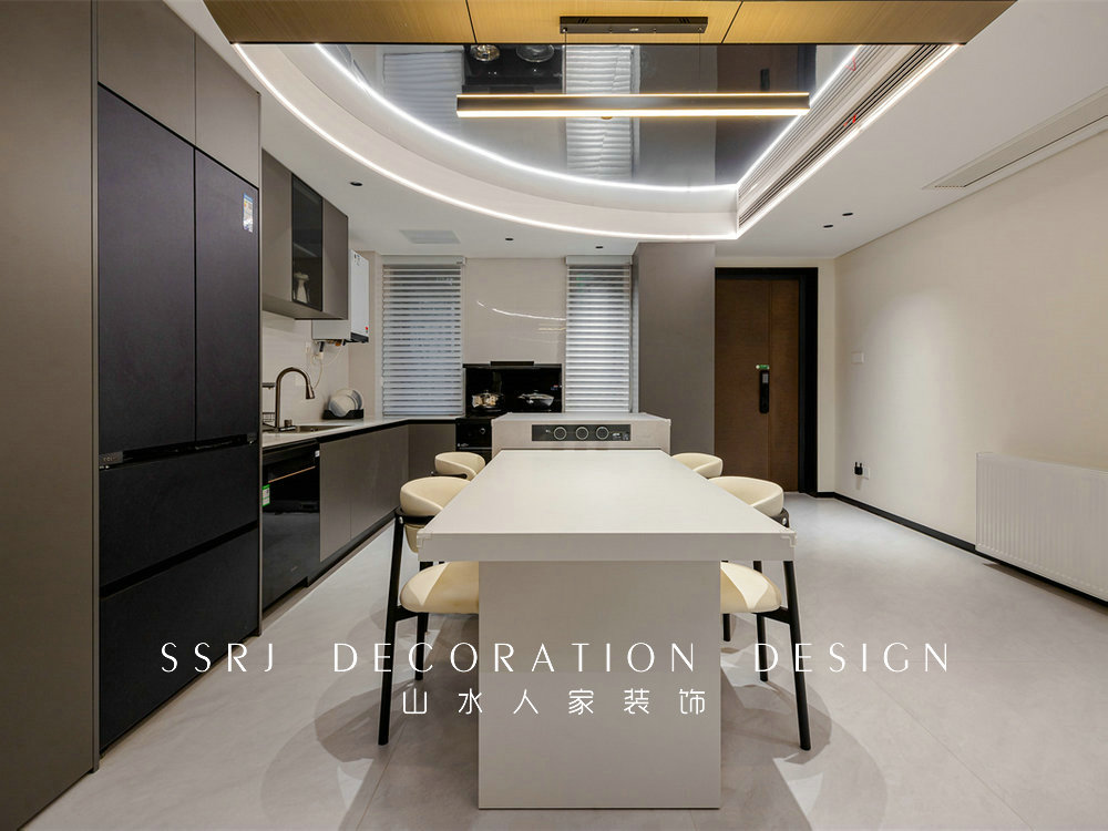 綠地中央廣場320平現(xiàn)代風格裝修效果圖