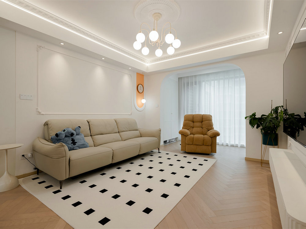 臨江府127平法式奶油風(fēng)格裝修效果圖