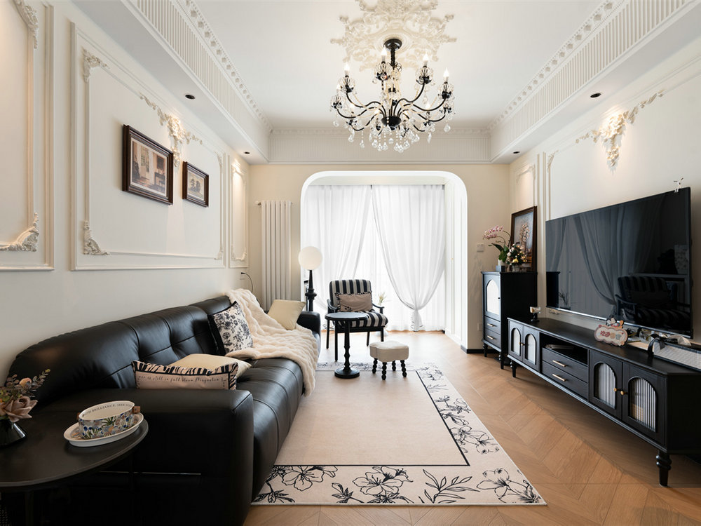 廣電光谷家三區(qū)91平法式復(fù)古風(fēng)格裝修效果圖
