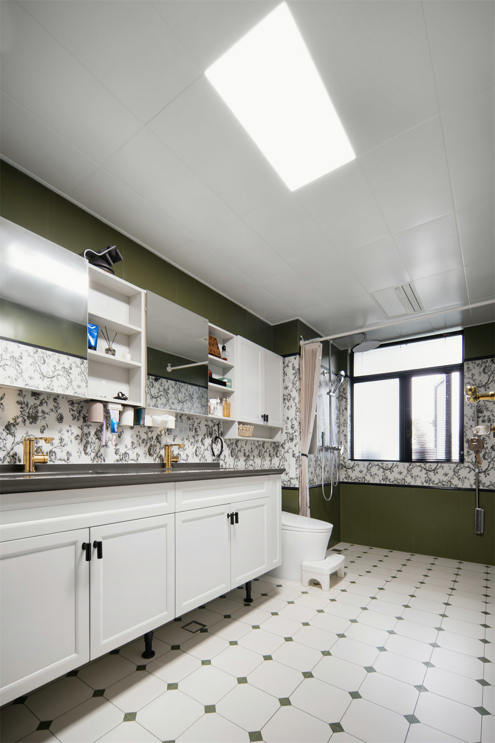 鵬湖灣180平中古風格裝修效果圖