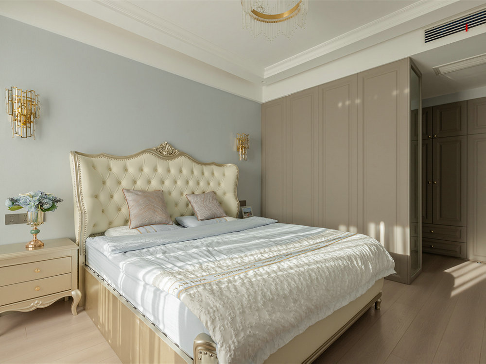 深業(yè)泰云府128平美式風格裝修效果圖