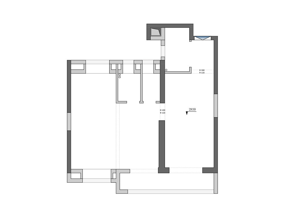 華僑城紅坊99平現(xiàn)代風格裝修效果圖