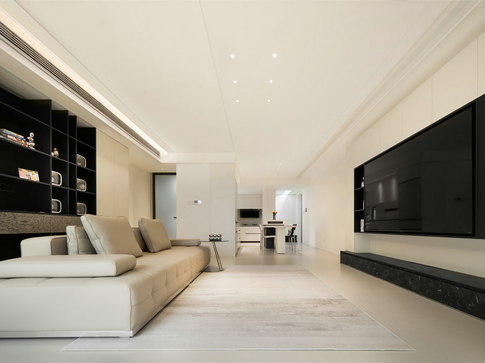 中交澄園130平現(xiàn)代極簡風格裝修效果圖