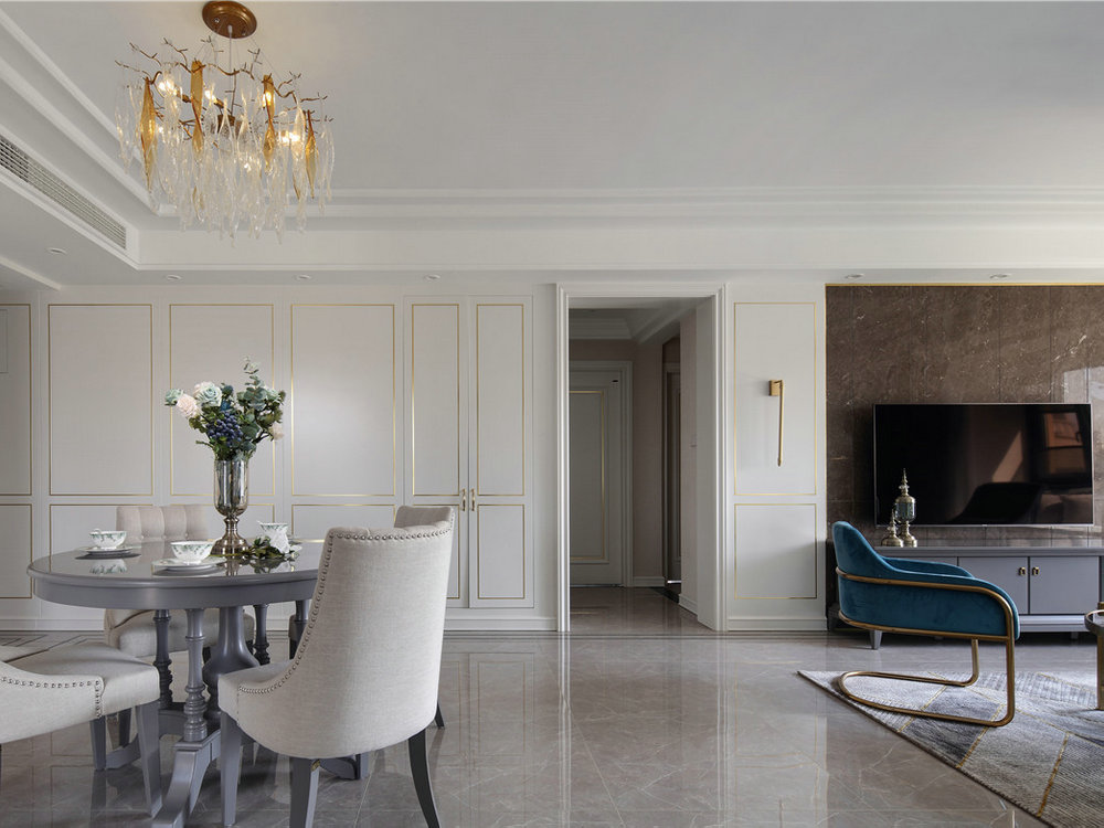 丹亭懿府美式風格裝修實景效果圖