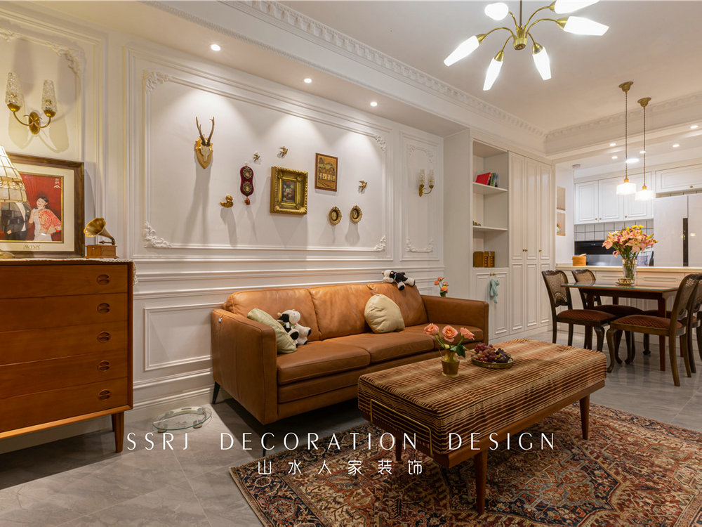 保利上城90平法式風格裝修效果實景圖