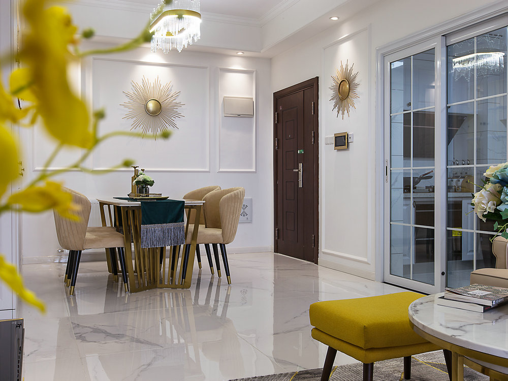 金沙泊岸90m^2輕奢風(fēng)格裝修效果實(shí)景圖