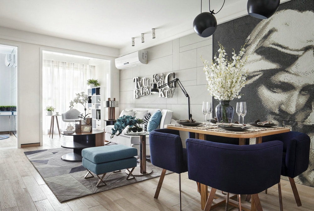 華潤翡翠城極簡風(fēng)格裝修效果圖