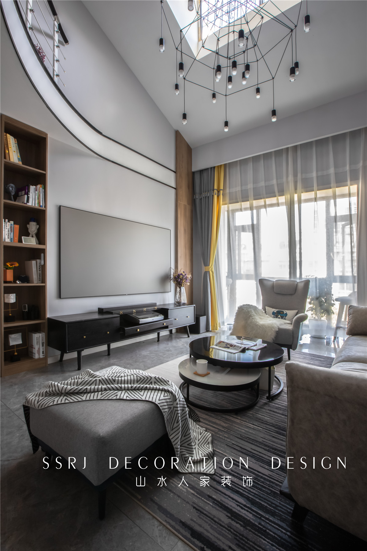 綠色家園北歐風格復(fù)式樓裝修效果圖