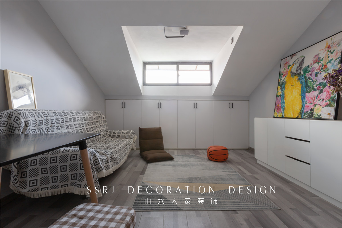 綠色家園北歐風格復(fù)式樓裝修效果圖