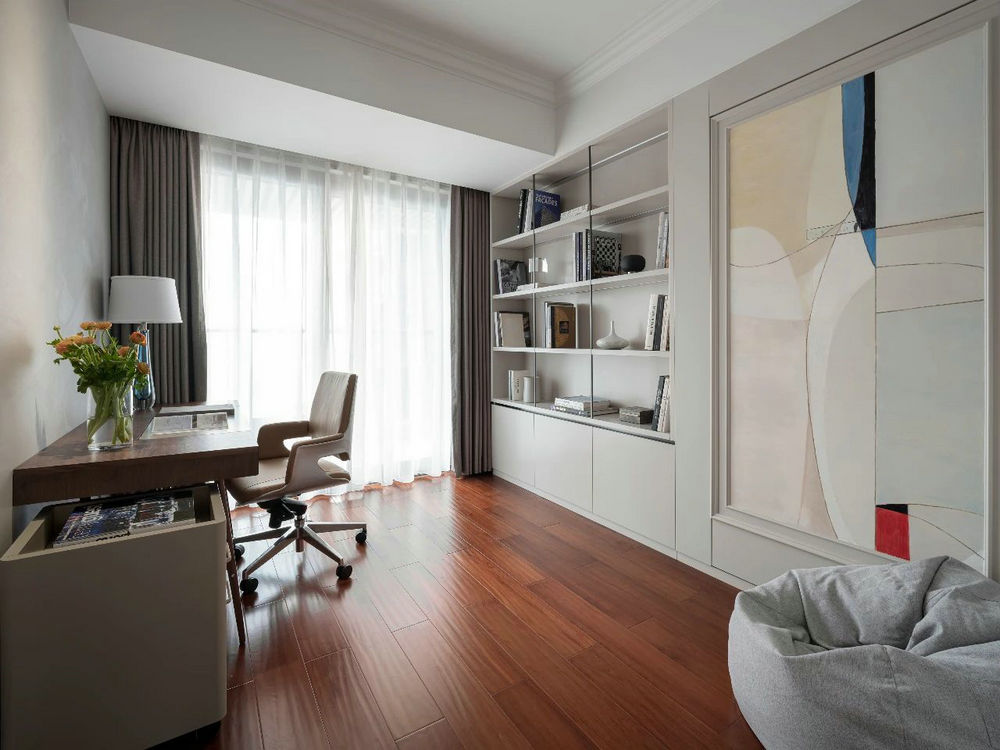 光谷新世界100平輕奢風(fēng)格裝修效果圖 現(xiàn)代輕奢 書房9.jpg