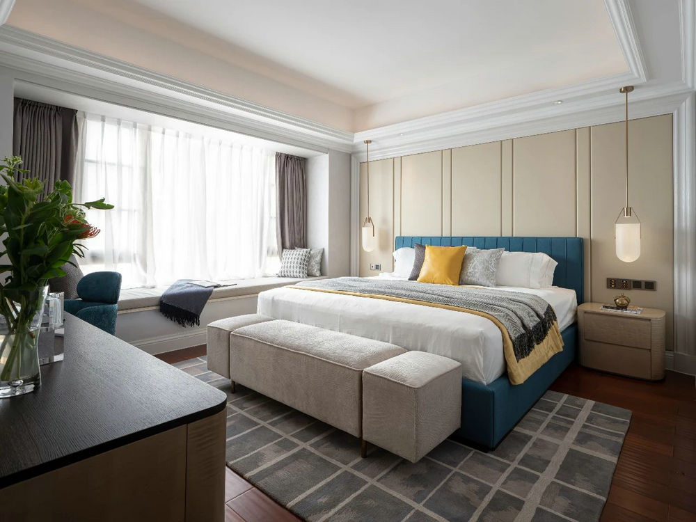 光谷新世界100平輕奢風(fēng)格裝修效果圖 現(xiàn)代輕奢 主臥7.jpg