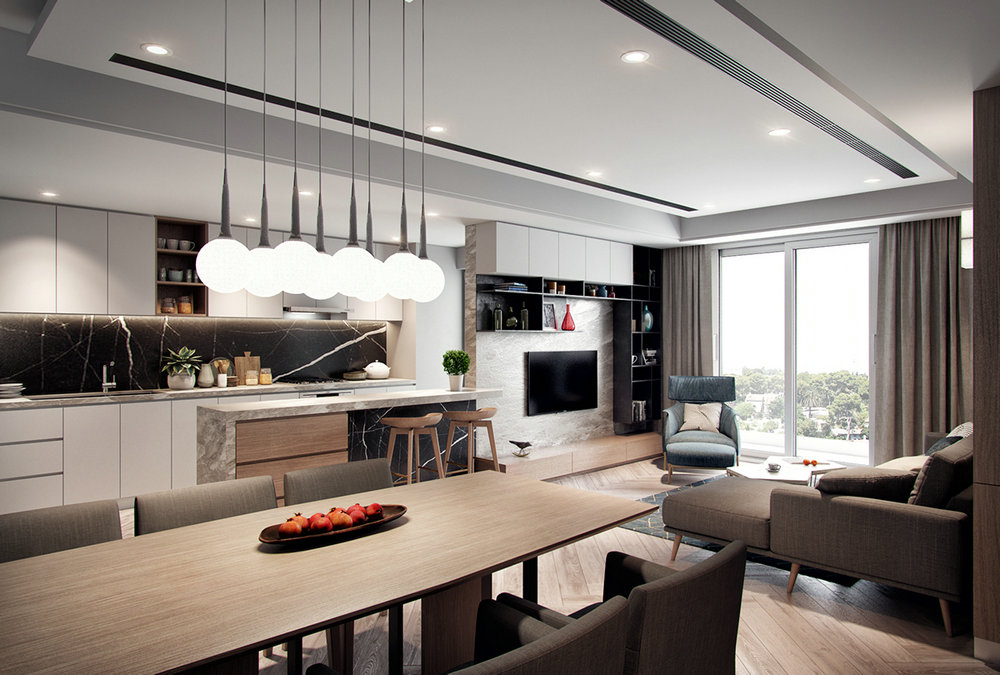 頂琇國(guó)際城117平現(xiàn)代風(fēng)格裝修效果圖