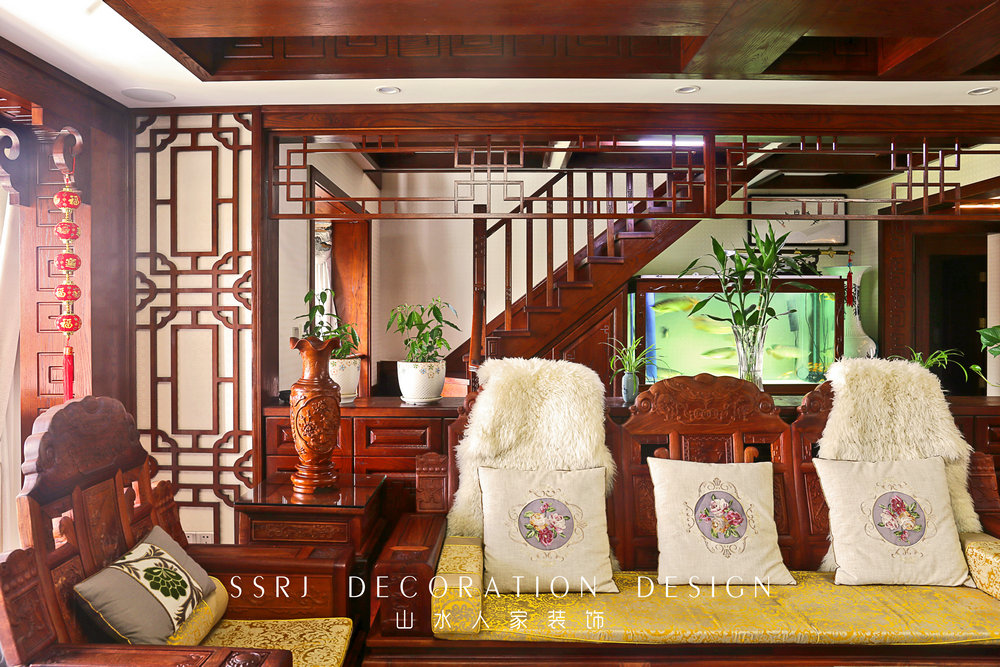 新華聯(lián)青年城復(fù)式樓新中式風(fēng)格裝修效果圖 新華聯(lián)青年城復(fù)式樓新中式風(fēng)格裝修效果圖