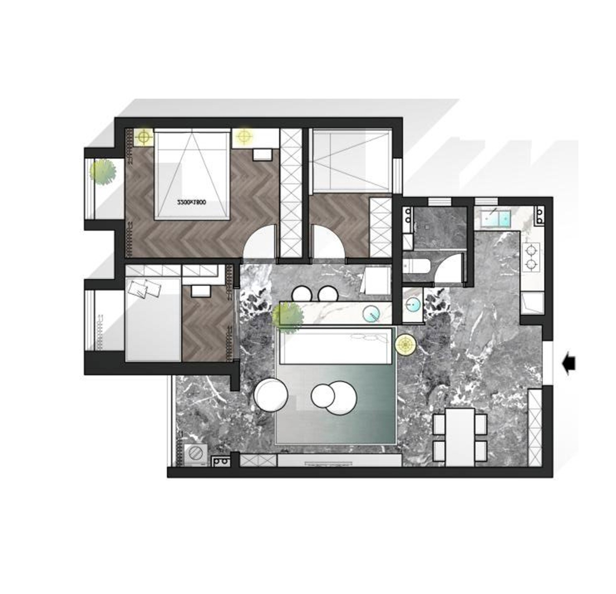 一江璟城港式輕奢風(fēng)格裝修效果圖 一江璟城港式輕奢風(fēng)格裝修設(shè)計圖